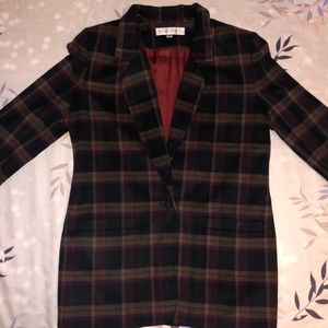 Valerie Stevens plaid coat